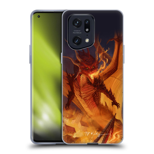 Piya Wannachaiwong Dragons Of Fire Dragonfire Soft Gel Case for OPPO Find X5 Pro