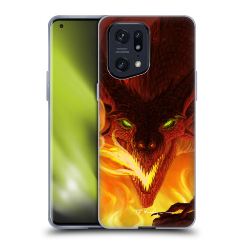 Piya Wannachaiwong Dragons Of Fire Glare Soft Gel Case for OPPO Find X5 Pro