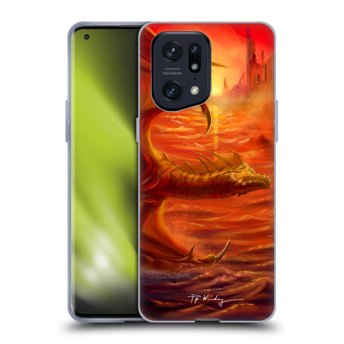 Piya Wannachaiwong Dragons Of Fire Lakeside Soft Gel Case for OPPO Find X5 Pro