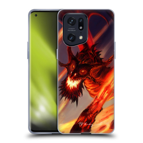 Piya Wannachaiwong Dragons Of Fire Soar Soft Gel Case for OPPO Find X5 Pro