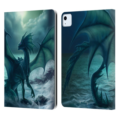 Piya Wannachaiwong Black Dragons Dark Waves Leather Book Wallet Case Cover For Apple iPad Air 11 2020/2022/2024