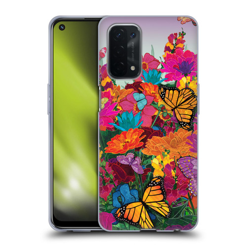 Suzan Lind Butterflies Garden Soft Gel Case for OPPO A54 5G
