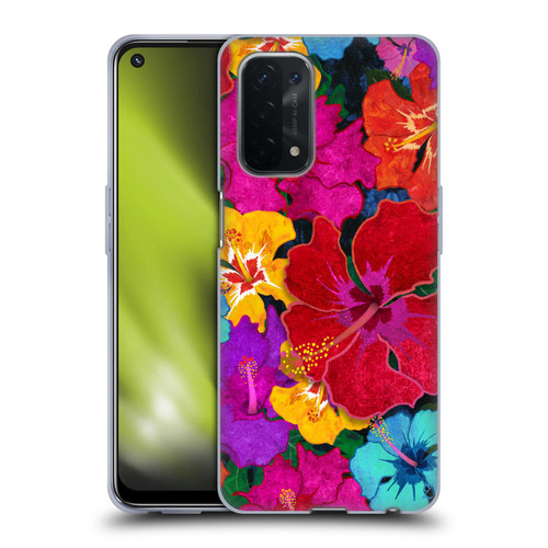 Suzan Lind Colours & Patterns Tropical Hibiscus Soft Gel Case for OPPO A54 5G