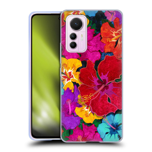 Suzan Lind Colours & Patterns Tropical Hibiscus Soft Gel Case for Xiaomi 12 Lite