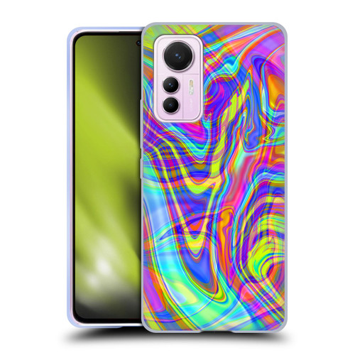 Suzan Lind Marble Illusion Rainbow Soft Gel Case for Xiaomi 12 Lite