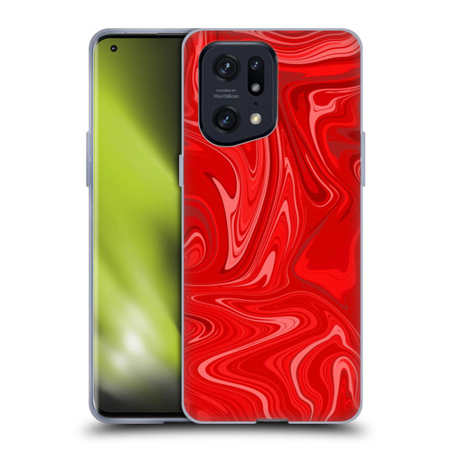 Suzan Lind Marble 2 Red Soft Gel Case for OPPO Find X5 Pro