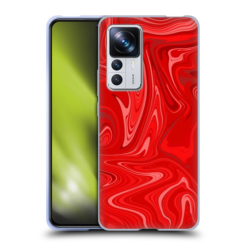 Suzan Lind Marble 2 Red Soft Gel Case for Xiaomi 12T Pro