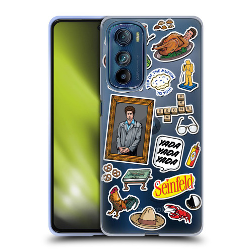 Seinfeld Graphics Sticker Collage Soft Gel Case for Motorola Edge 30
