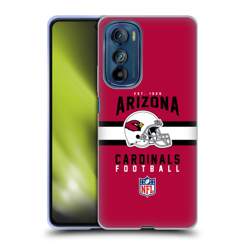 NFL Arizona Cardinals Graphics Helmet Typography Soft Gel Case for Motorola Edge 30