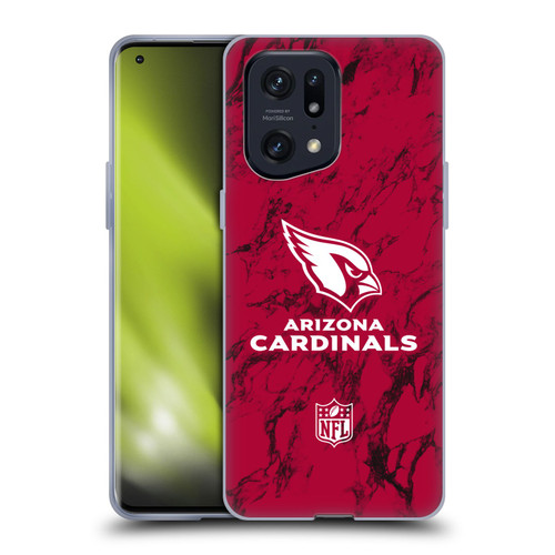 NFL Arizona Cardinals Graphics Coloured Marble Soft Gel Case for OPPO Find X5 Pro