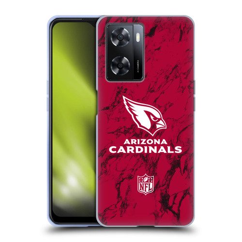 NFL Arizona Cardinals Graphics Coloured Marble Soft Gel Case for OPPO A57s