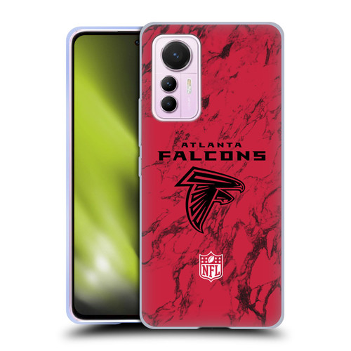 NFL Atlanta Falcons Graphics Coloured Marble Soft Gel Case for Xiaomi 12 Lite