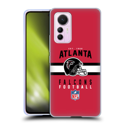 NFL Atlanta Falcons Graphics Helmet Typography Soft Gel Case for Xiaomi 12 Lite