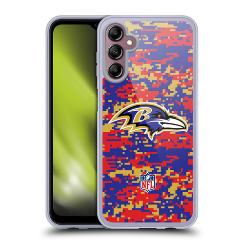 NFL Baltimore Ravens Graphics Digital Camouflage Soft Gel Case for Samsung Galaxy A14 5G