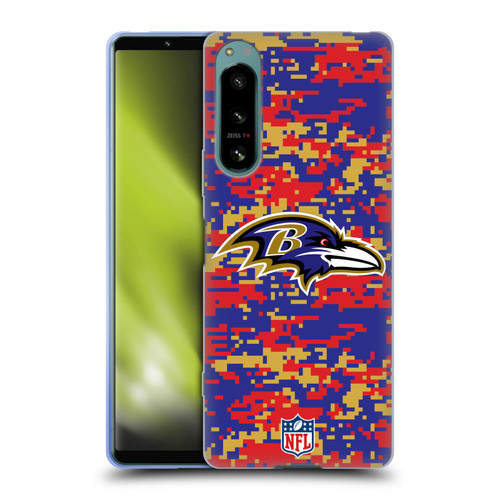 NFL Baltimore Ravens Graphics Digital Camouflage Soft Gel Case for Sony Xperia 5 IV