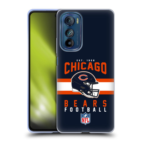 NFL Chicago Bears Graphics Helmet Typography Soft Gel Case for Motorola Edge 30