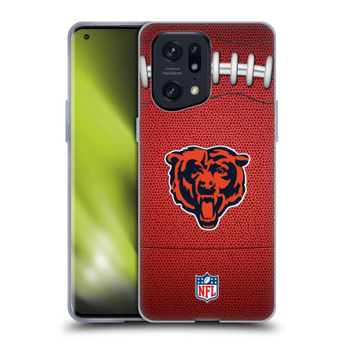 NFL Chicago Bears Graphics Football Soft Gel Case for OPPO Find X5 Pro