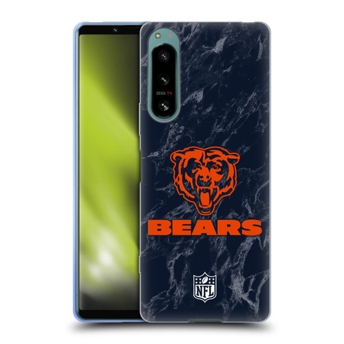 NFL Chicago Bears Graphics Coloured Marble Soft Gel Case for Sony Xperia 5 IV