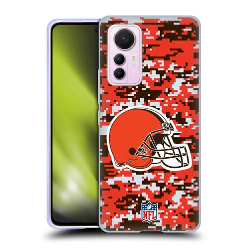 NFL Cleveland Browns Graphics Digital Camouflage Soft Gel Case for Xiaomi 12 Lite