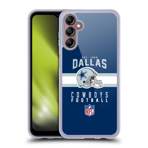 NFL Dallas Cowboys Graphics Helmet Typography Soft Gel Case for Samsung Galaxy A14 5G