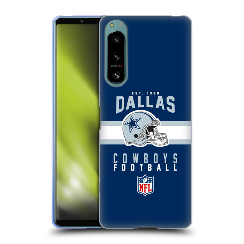 NFL Dallas Cowboys Graphics Helmet Typography Soft Gel Case for Sony Xperia 5 IV