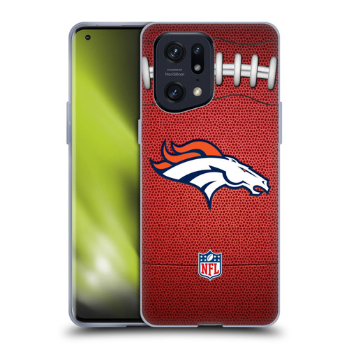NFL Denver Broncos Graphics Football Soft Gel Case for OPPO Find X5 Pro