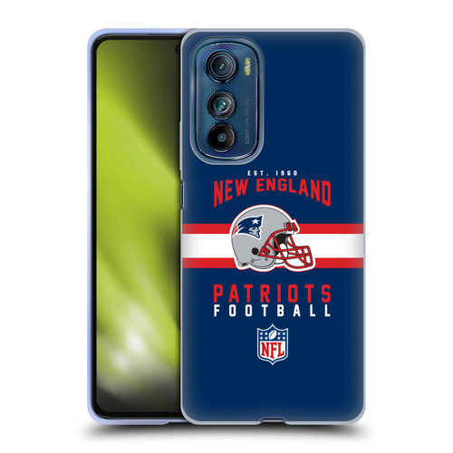 NFL New England Patriots Graphics Helmet Typography Soft Gel Case for Motorola Edge 30