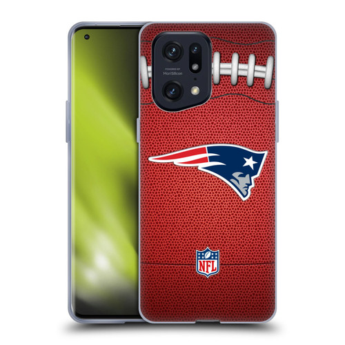 NFL New England Patriots Graphics Football Soft Gel Case for OPPO Find X5 Pro