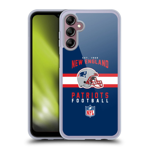 NFL New England Patriots Graphics Helmet Typography Soft Gel Case for Samsung Galaxy A14 5G