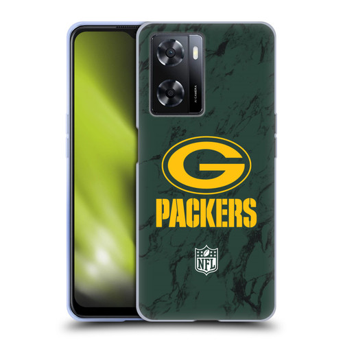 NFL Green Bay Packers Graphics Coloured Marble Soft Gel Case for OPPO A57s