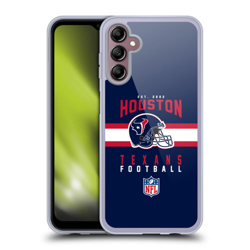 NFL Houston Texans Graphics Helmet Typography Soft Gel Case for Samsung Galaxy A14 5G