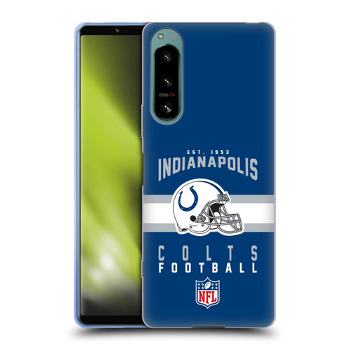 NFL Indianapolis Colts Graphics Helmet Typography Soft Gel Case for Sony Xperia 5 IV
