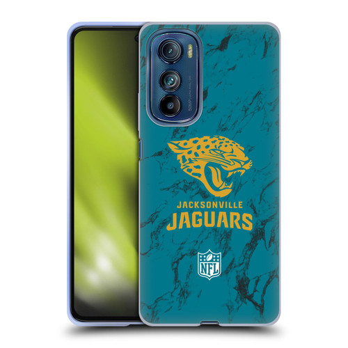 NFL Jacksonville Jaguars Graphics Coloured Marble Soft Gel Case for Motorola Edge 30