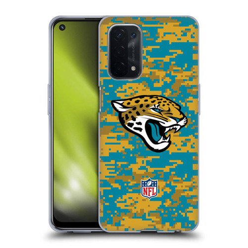 NFL Jacksonville Jaguars Graphics Digital Camouflage Soft Gel Case for OPPO A54 5G