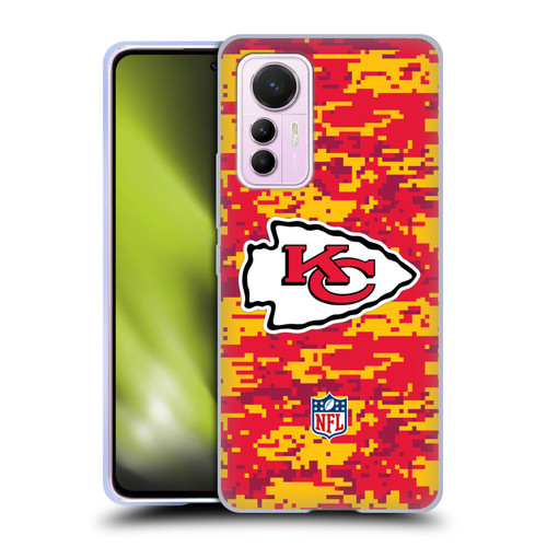 NFL Kansas City Chiefs Graphics Digital Camouflage Soft Gel Case for Xiaomi 12 Lite