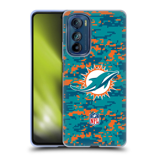 NFL Miami Dolphins Graphics Digital Camouflage Soft Gel Case for Motorola Edge 30