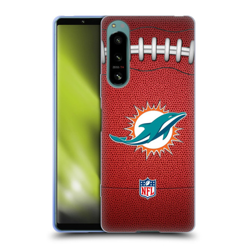NFL Miami Dolphins Graphics Football Soft Gel Case for Sony Xperia 5 IV