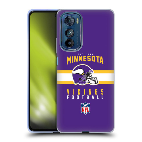 NFL Minnesota Vikings Graphics Helmet Typography Soft Gel Case for Motorola Edge 30