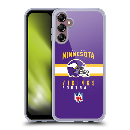 NFL Minnesota Vikings Graphics Helmet Typography Soft Gel Case for Samsung Galaxy A14 5G