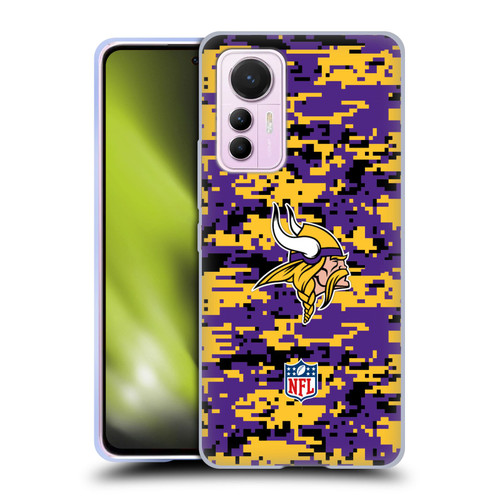 NFL Minnesota Vikings Graphics Digital Camouflage Soft Gel Case for Xiaomi 12 Lite