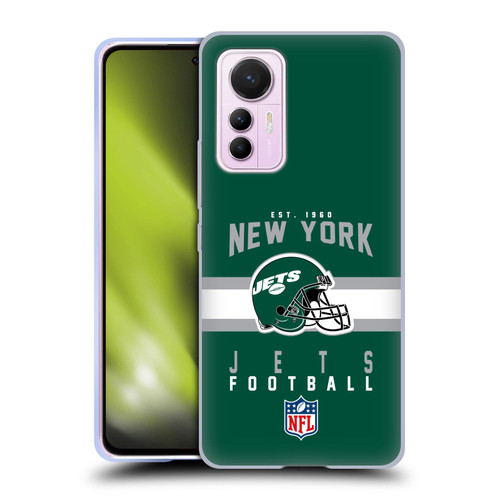 NFL New York Jets Graphics Helmet Typography Soft Gel Case for Xiaomi 12 Lite