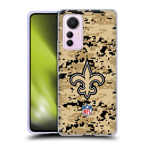NFL New Orleans Saints Graphics Digital Camouflage Soft Gel Case for Xiaomi 12 Lite