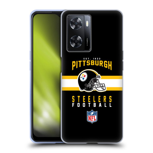 NFL Pittsburgh Steelers Graphics Helmet Typography Soft Gel Case for OPPO A57s