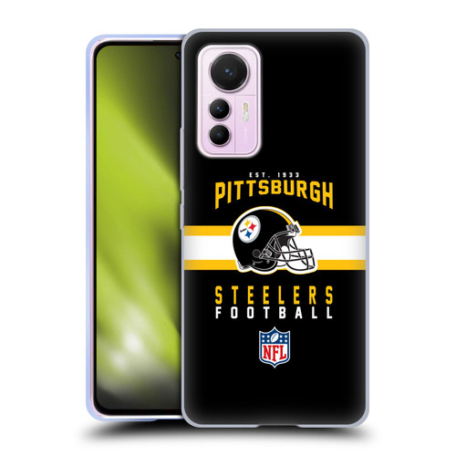 NFL Pittsburgh Steelers Graphics Helmet Typography Soft Gel Case for Xiaomi 12 Lite