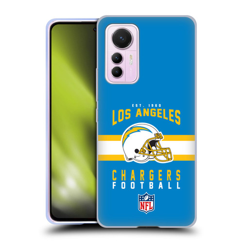 NFL Los Angeles Chargers Graphics Helmet Typography Soft Gel Case for Xiaomi 12 Lite