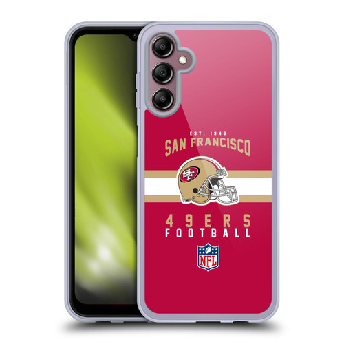 NFL San Francisco 49ers Graphics Helmet Typography Soft Gel Case for Samsung Galaxy A14 5G NFL San Francisco 49ers Graphics Helmet Typography Soft Gel Case for Samsung Galaxy A14 5G