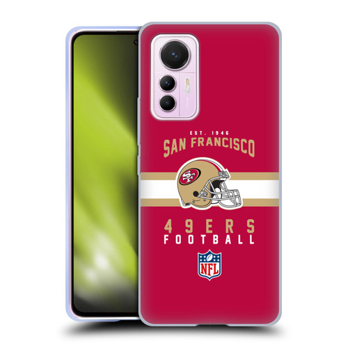 NFL San Francisco 49ers Graphics Helmet Typography Soft Gel Case for Xiaomi 12 Lite