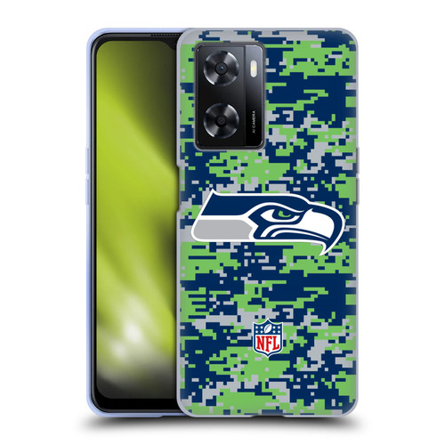 NFL Seattle Seahawks Graphics Digital Camouflage Soft Gel Case for OPPO A57s