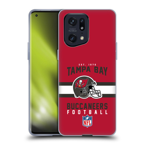 NFL Tampa Bay Buccaneers Graphics Helmet Typography Soft Gel Case for OPPO Find X5 Pro