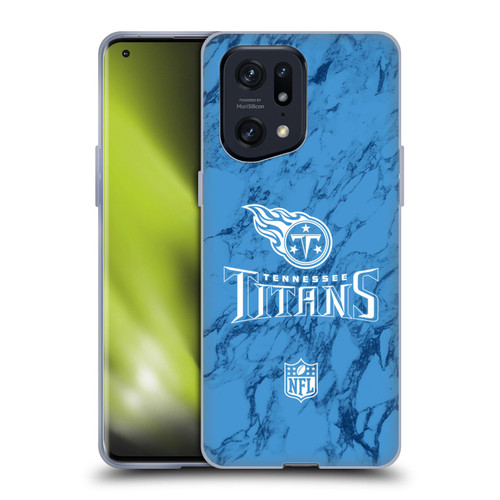 NFL Tennessee Titans Graphics Coloured Marble Soft Gel Case for OPPO Find X5 Pro